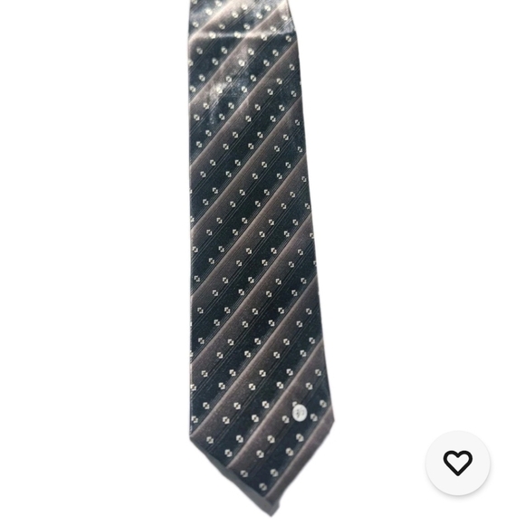 New Versace 100% Silk Men's Tie  Made In Italy Rich Brown Pattern - Picture 5 of 6